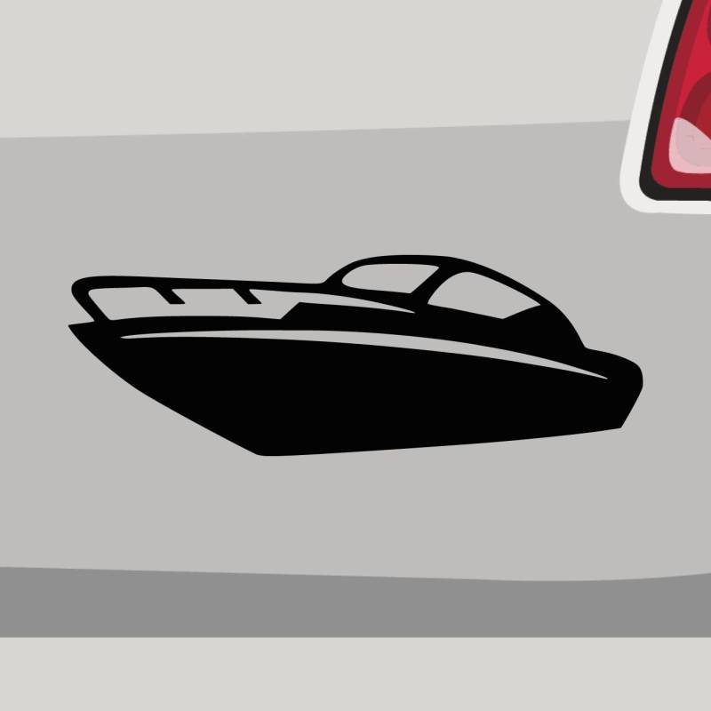 Aufkleber - Motorboot Yacht Küste Luxus - Sticker, Folienaukleber für Auto, Motorrad, Fahrrad, Laptop, LKW (10x3,5cm | Türkis) von Stickerfreaks