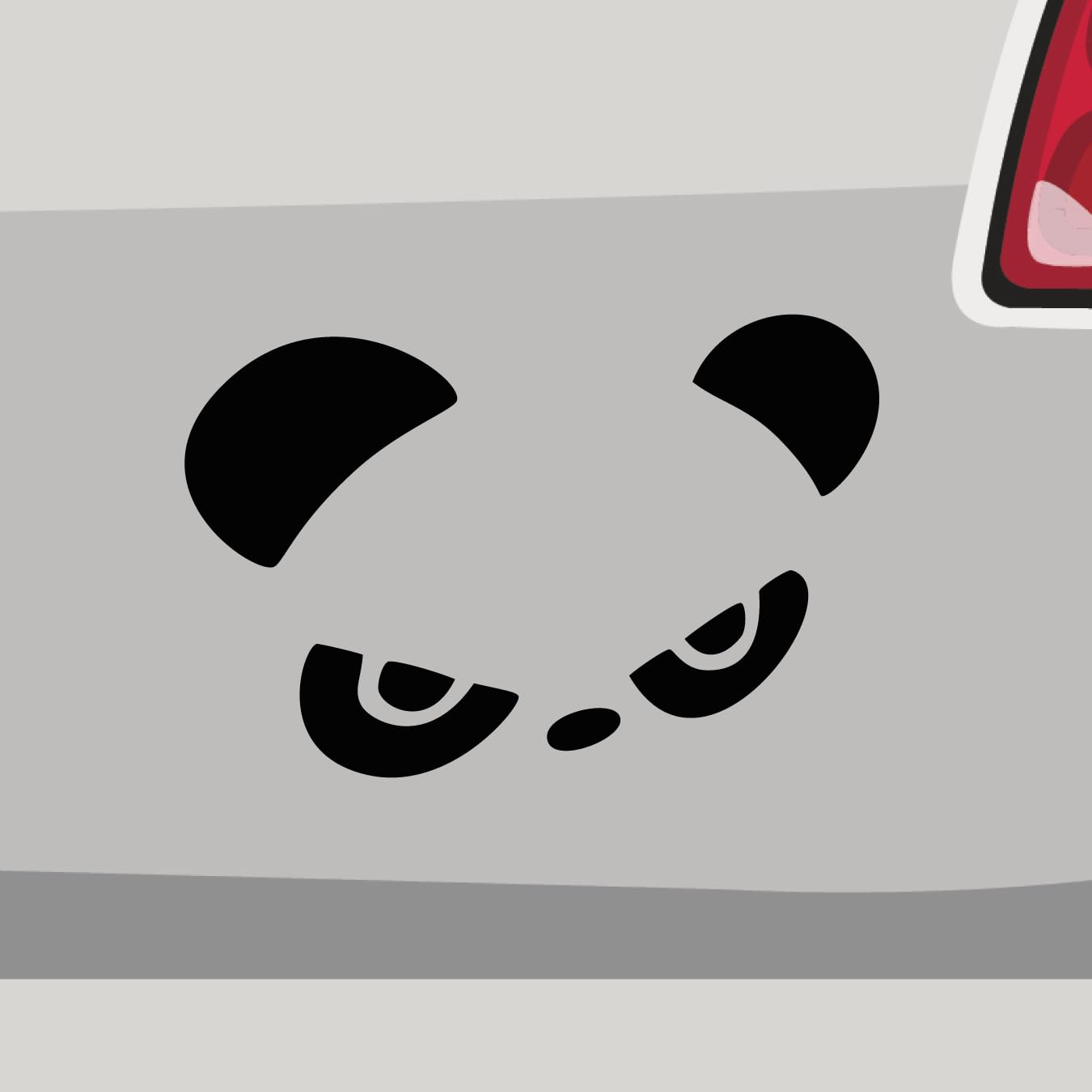 Aufkleber - Panda böse Bär Tier Augen - Sticker, Folienaukleber für Auto, Motorrad, Fahrrad, Laptop, LKW (87x58cm | Pink) von Stickerfreaks