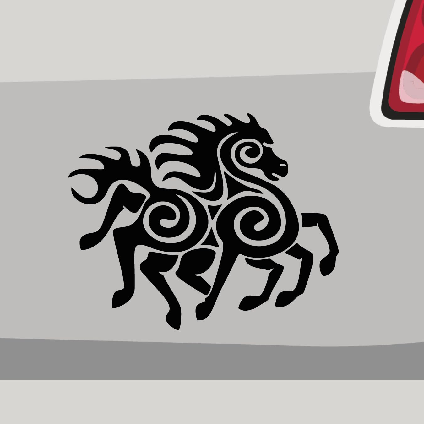 Aufkleber - Pferd von Odin Sleipnir Pferde - Sticker, Folienaukleber für Auto, Motorrad, Fahrrad, Laptop, LKW (73x58cm | Neongelb) von Stickerfreaks