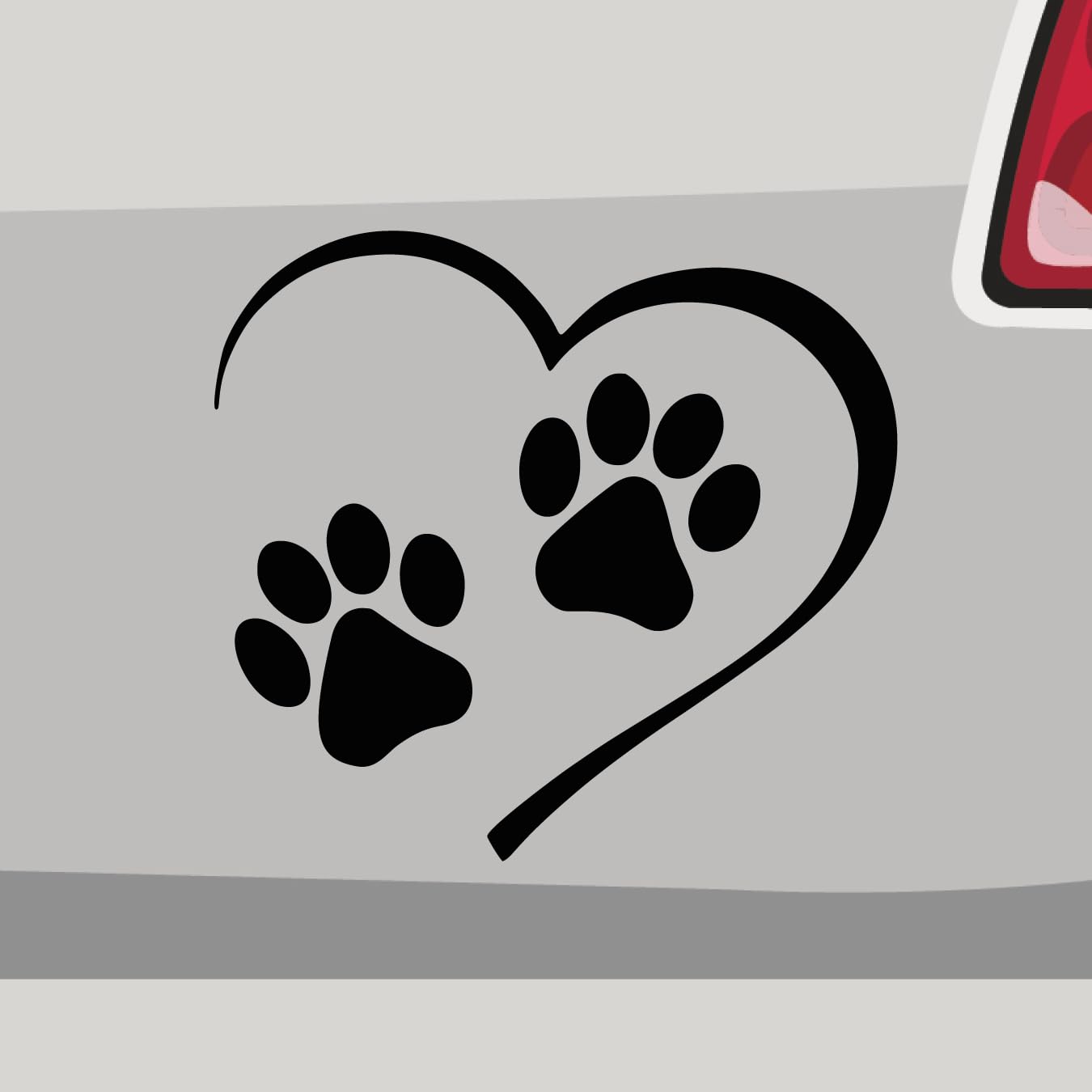 Aufkleber - Pfoten Herz Hund Katze - Sticker, Folienaukleber für Auto, Motorrad, Fahrrad, Laptop, LKW (6,5x6cm | Kupfer) von Stickerfreaks