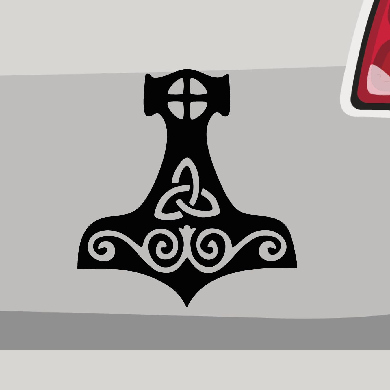 Aufkleber - Thor's Hammer Walhalla Mjölnir - Sticker, Folienaukleber für Auto, Motorrad, Fahrrad, Laptop, LKW (6,5x6cm | Rosa) von Stickerfreaks