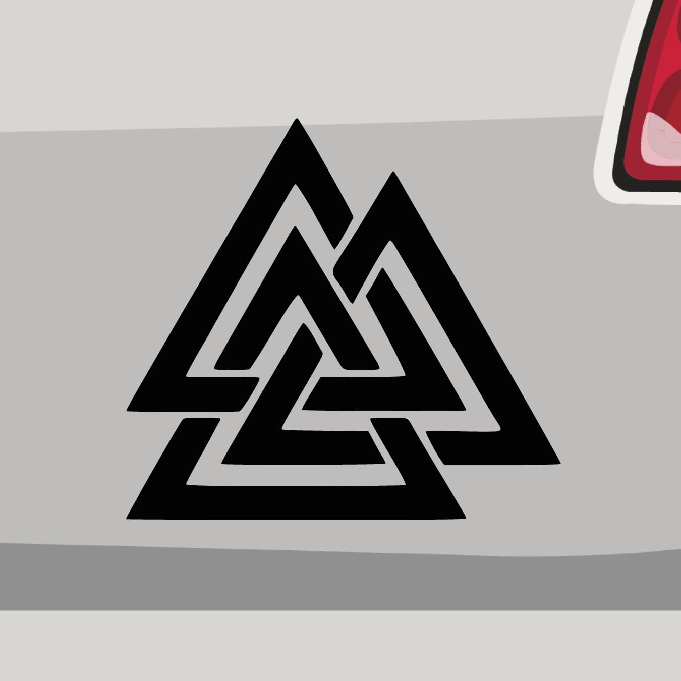 Aufkleber - Valknut Odin Walhalla Symbole - Sticker, Folienaukleber für Auto, Motorrad, Fahrrad, Laptop, LKW (13x12cm | Rosa) von Stickerfreaks