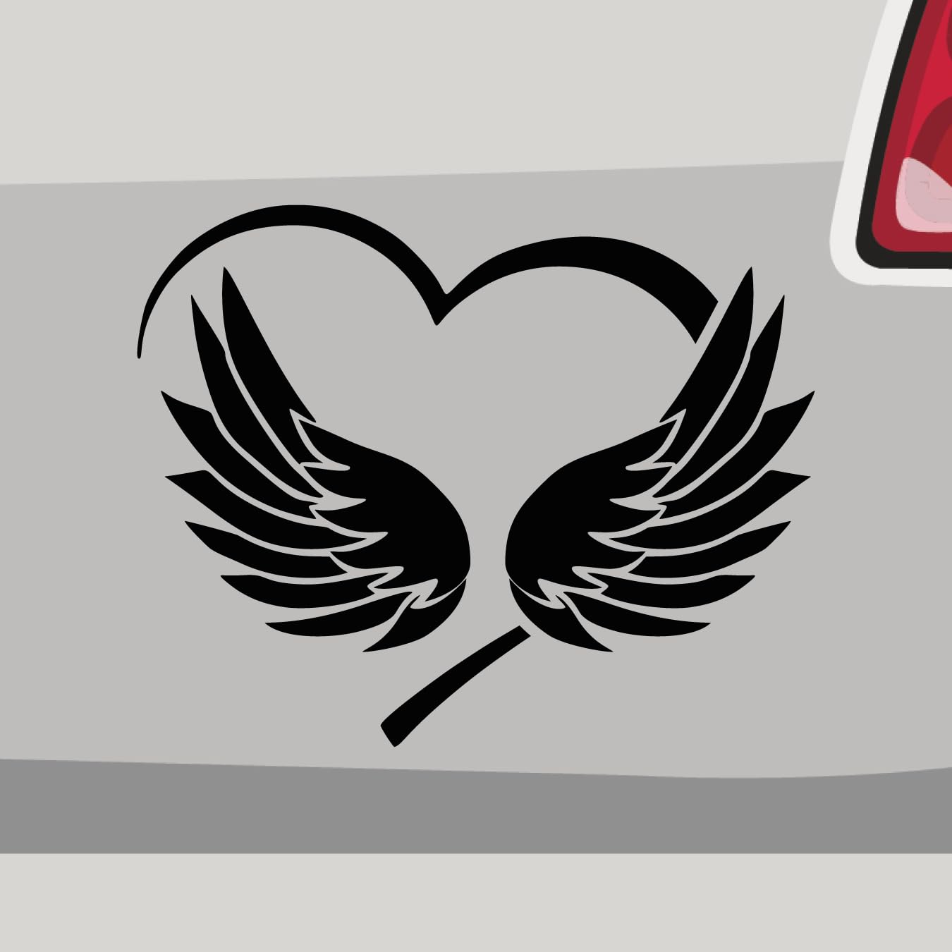 Autoaufkleber - Herz Flügel Trauer Engel Love - Sticker, Aufkleber für Auto, Motorrad, Fahrrad, Laptop, LKW, JDM Decal Racing (15x12cm | Schwarz) von Stickerfreaks