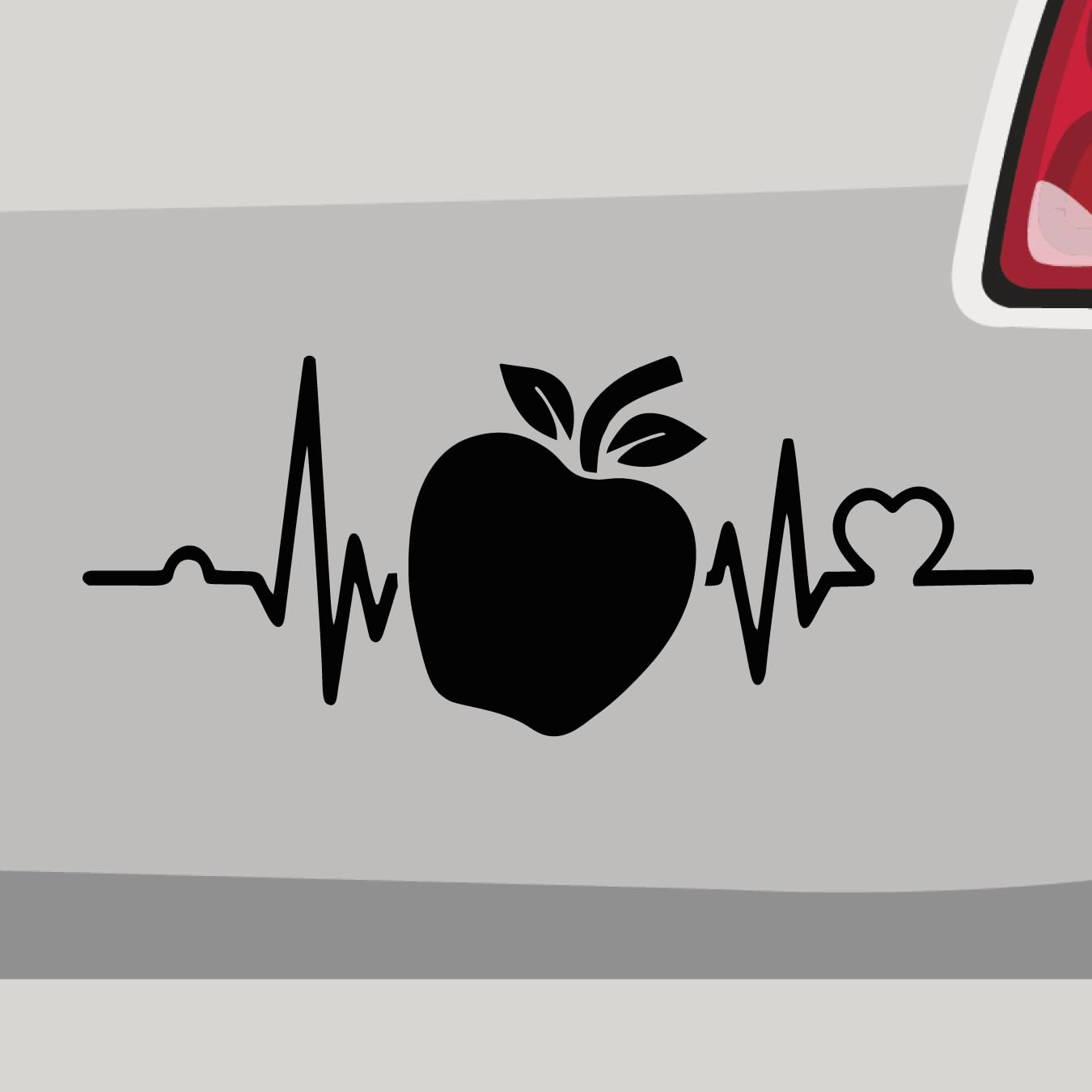 Autoaufkleber - Herzschlag Apfel Obst Saft Fit - Sticker, Aufkleber für Auto, Motorrad, Fahrrad, Laptop, LKW, JDM Decal Racing (100x40cm | Gold) von Stickerfreaks