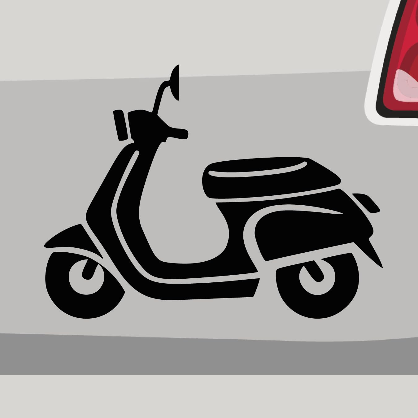 Autoaufkleber - Roller Silhouette Mofa 50ccm - Sticker, Aufkleber für Auto, Motorrad, Fahrrad, Laptop, LKW, JDM Decal Racing (77x58cm | Türkisblau) von Stickerfreaks