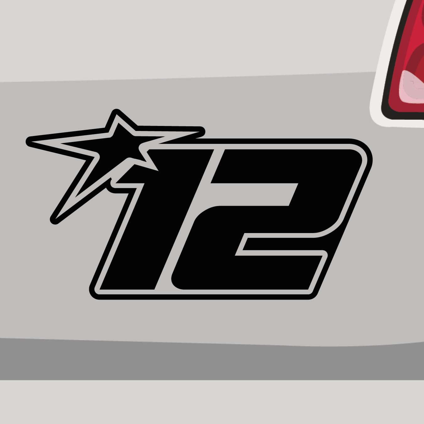 Autoaufkleber - Startnummer 12 Race Number Track - Sticker, Aufkleber für Auto, Motorrad, Fahrrad, Laptop, LKW, JDM Decal Racing (105x58cm | Blau) von Stickerfreaks