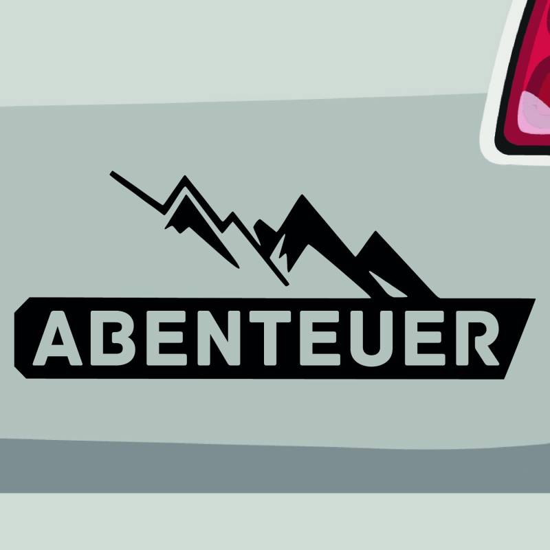 Stickerfreaks Abenteuer Berge Aufkleber Klettern Sticker Adventure Auto Bike Decal Vinyl Alpen Aufkleber Größe: 120x48cm (XXXL) | Farbe: 70-schwarz | Klettern Sticker Kleber Deko Tuning Sport von Stickerfreaks