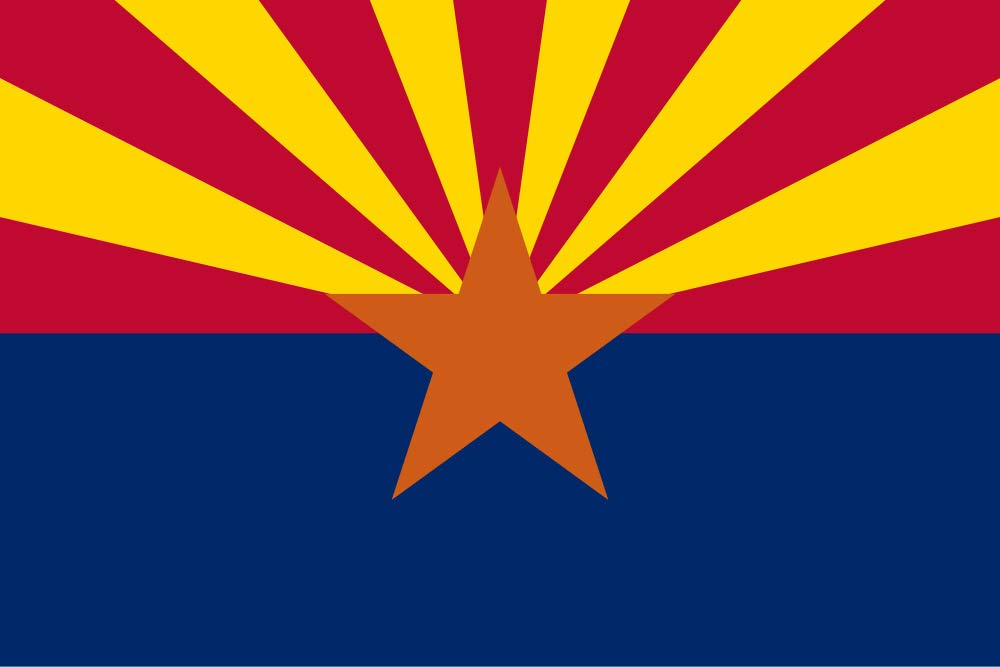 2X Auto Aufkleber Arizona - Flagge 2X Car Sticker Fahne US Bundesstaat (ca. 8x5 cm) von Stickerpalast