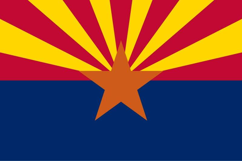 2X Auto Aufkleber Arizona - Flagge 2X Car Sticker Fahne US Bundesstaat (ca. 8x5 cm) von Stickerpalast