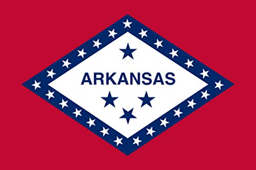 2X Auto Aufkleber Arkansas - Flagge 2X Car Sticker Fahne US Bundesstaat (ca. 8x5 cm) von Lupsty