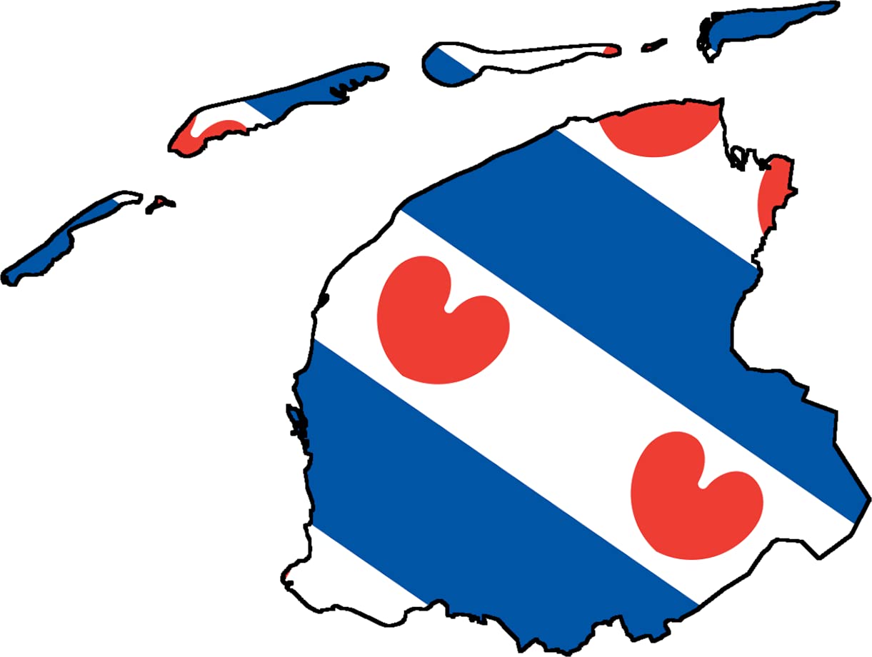 Auto Aufkleber Niederlande Provinz Friesland Sticker Konturgeschnitten (ca 11 cm) von Stickerpalast