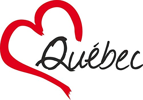 Auto Aufkleber Stadt Quebec Kanada Herz Sticker ca.9x13 cm konturgeschnitten von Stickerpalast