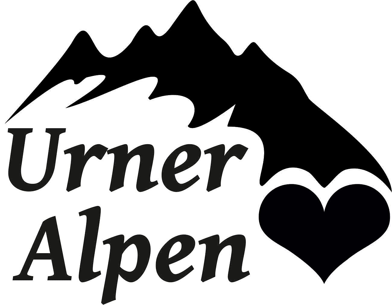 Stickerpalast 2X Auto Aufkleber URNER Alpen Berg/Gebirge Schweiz | 11 cm konturgeschnitten von Stickerpalast