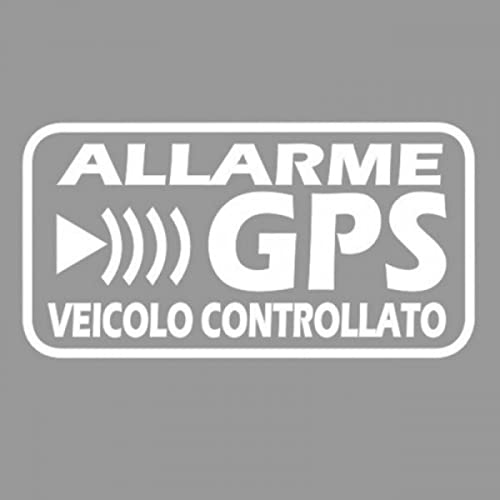 StickersLab Aufkleber GPS-Satelliten-Alarmsystem, gegen Diebstahl, für Motorrad, LKW, Caravan, 8 Stück, Maße 6 x 3 cm von STICKERSLAB GHIRARDI