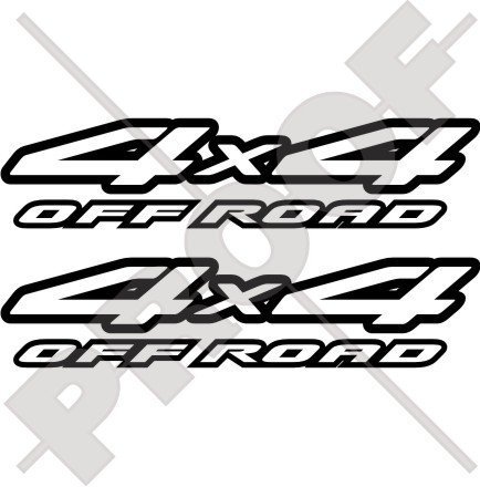 4X4 OFF ROAD Four Wheel Drive SUV PickUp 8" (200mm) Auto & Motorrad Aufkleber, x2 Vinyl Stickers - 22 Farben zur Auswahl von StickersWorld