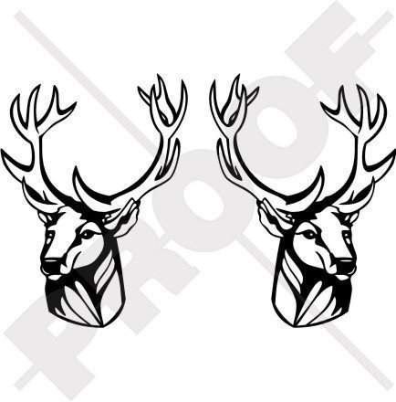 Bock DEER Hirschjagd 190mm Auto & Motorrad Aufkleber, x2 Vinyl Stickers - WAHL VON 22 FARBEN von StickersWorld