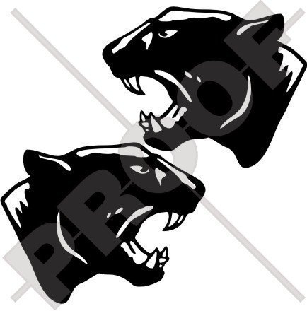 SCHWARZ PANTHER KATZE Leopard Jaguar 130mm Auto & Motorrad Aufkleber, Vinyl Sticker - WAHL VON 22 FARBEN von StickersWorld