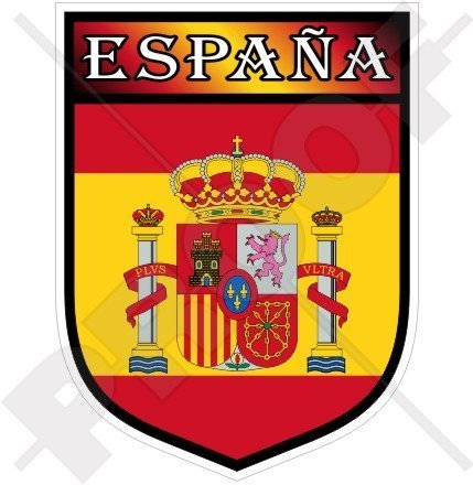 SPANIEN Spanischer Schild Espana 100mm Auto & Motorrad Aufkleber, Vinyl Sticker von StickersWorld