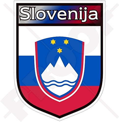 Slowenien Slowenischer Schild Republika Slowenien, Slowenien, 100 mm (10,2 cm) Vinyl-Autoaufkleber, Aufkleber von StickersWorld