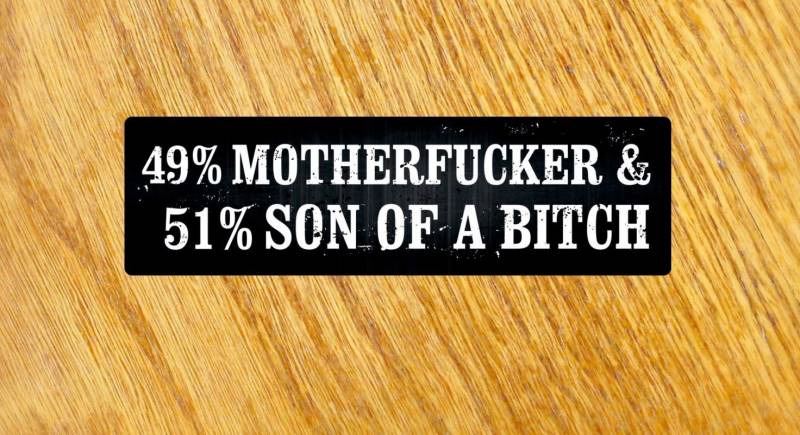 49% Motherfucker 51% Son of A Bitch Aufkleber Sticker Hoonigan Drift Bike Mi188 von Stickerverticker