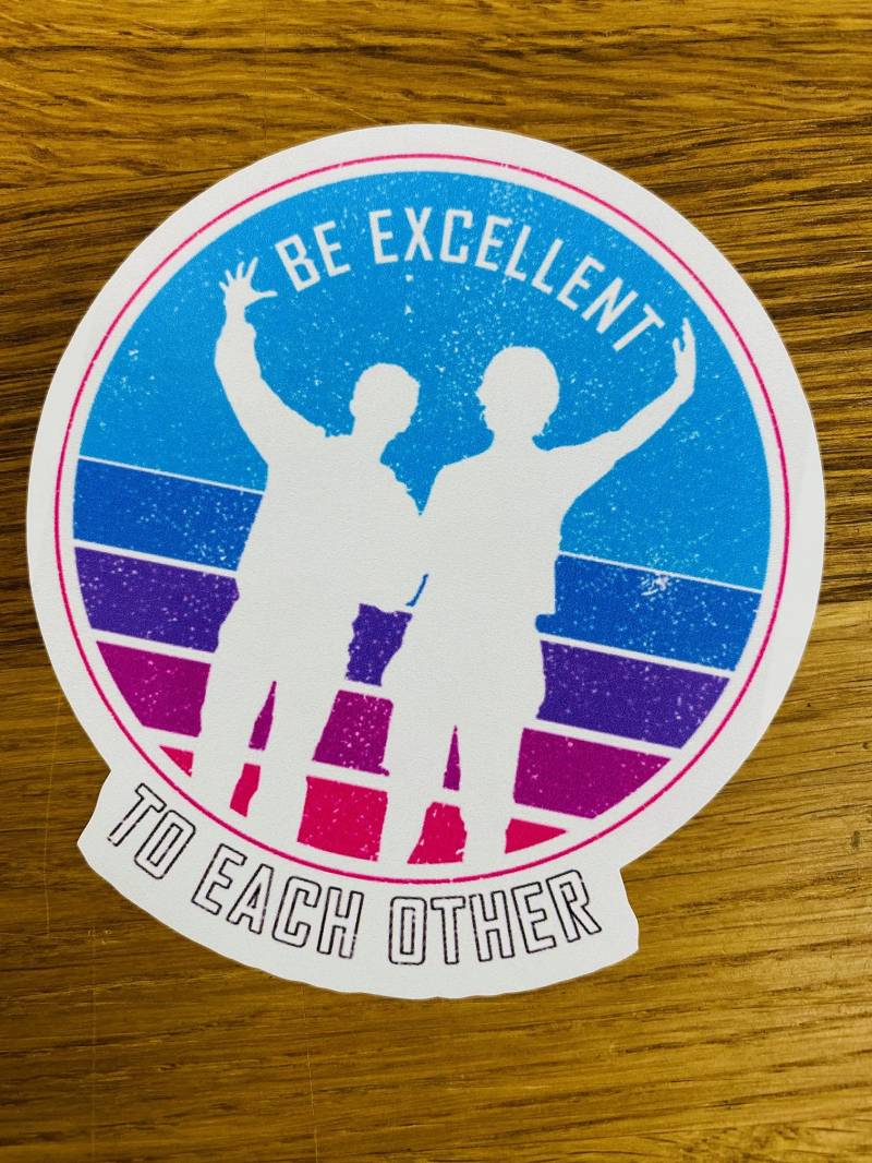 Bill & Ted BE Excellent Aufkleber Sticker Decal Kult Old School Retro Fun Mi503 von Stickerverticker