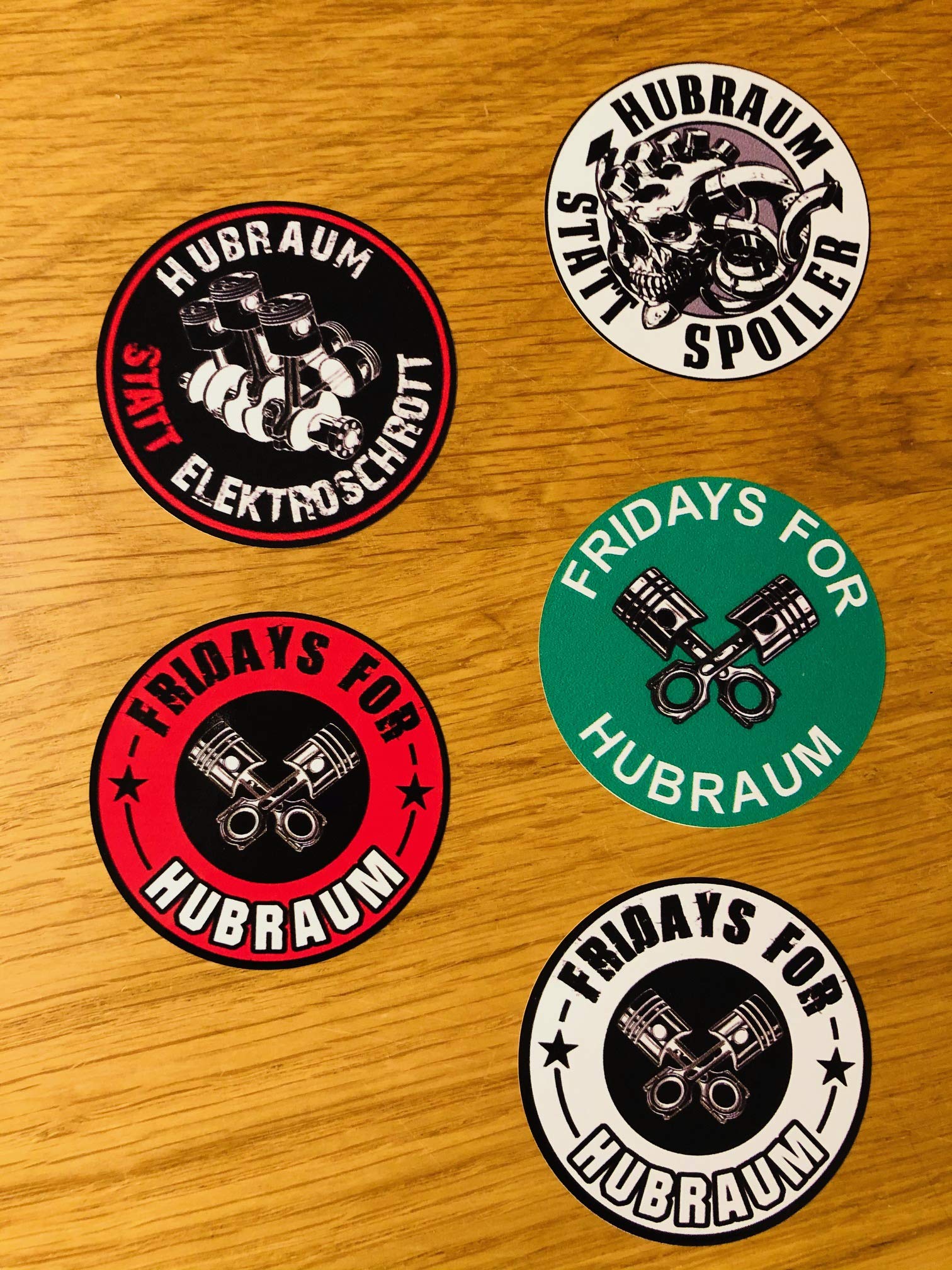 Fridays for HUBRAUM FEINSTAUB Plakette Set Aufkleber Sticker Fun Tuning OEM Se34 von Stickerverticker