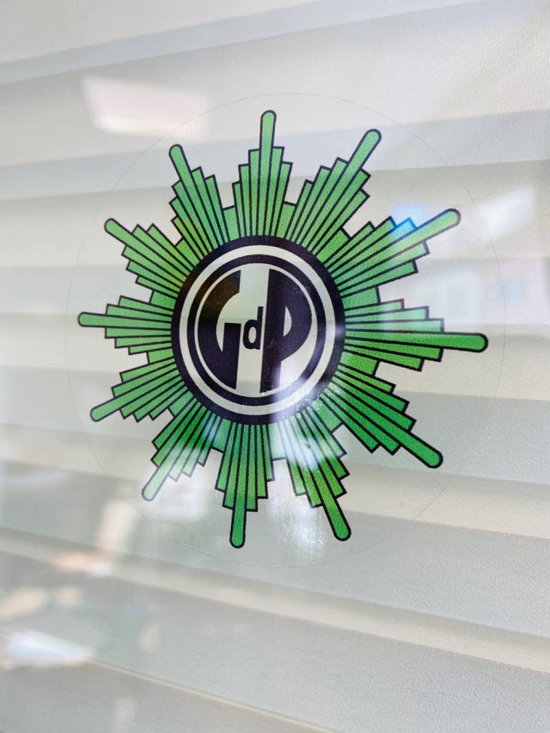 GdP Polizei Plakette DPolG Transparent Aufkleber Sticker innenklebend dbb Tr03 von Stickerverticker