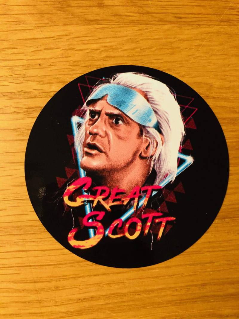 Great Scott Aufkleber Sticker Doc Brown Zurück In Die Zukunft Future Decal Mi456 von Stickerverticker