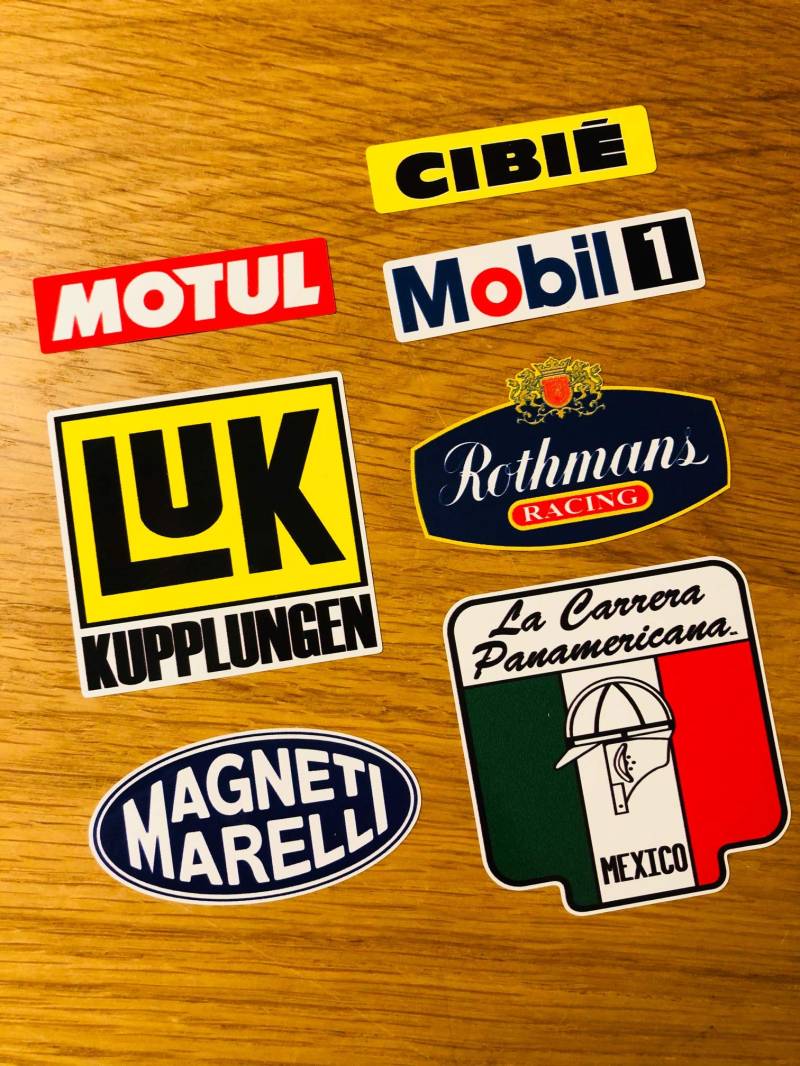 LUK MOBIL 1 Oldschool Tuning 7 Stück Aufkleber Sticker Retro Youngtimer Rockabilly V8 Se020 von Stickerverticker