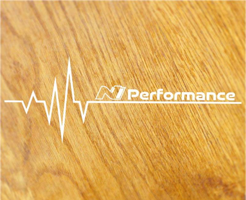 N Performance Herzschlag Aufkleber Sticker Puls OEM Heartbeat i30n Tuning Decal von Stickerverticker