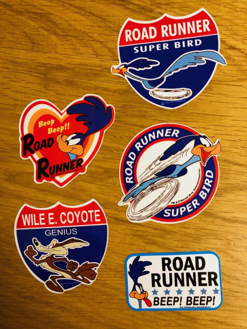 Roadrunner SUPER Bird 5 Stück Aufkleber Sticker BEEP V8 Coyote Decal JDM Se012 von Stickerverticker