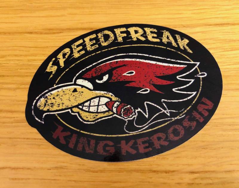 SPEEDFREAK Aufkleber Sticker Roadrunner Hot Rod Speedshop Old School Auto Mi375 von Stickerverticker