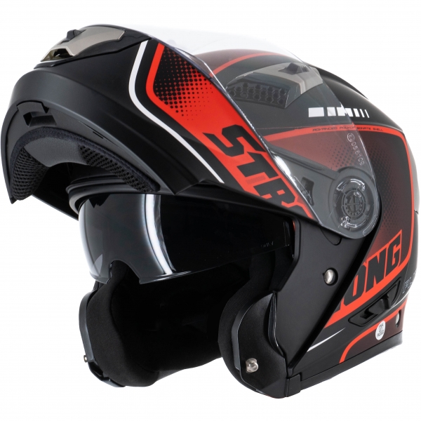 Klapphelm Sting Modular Strong Rot-Schwarz von Sting Helme