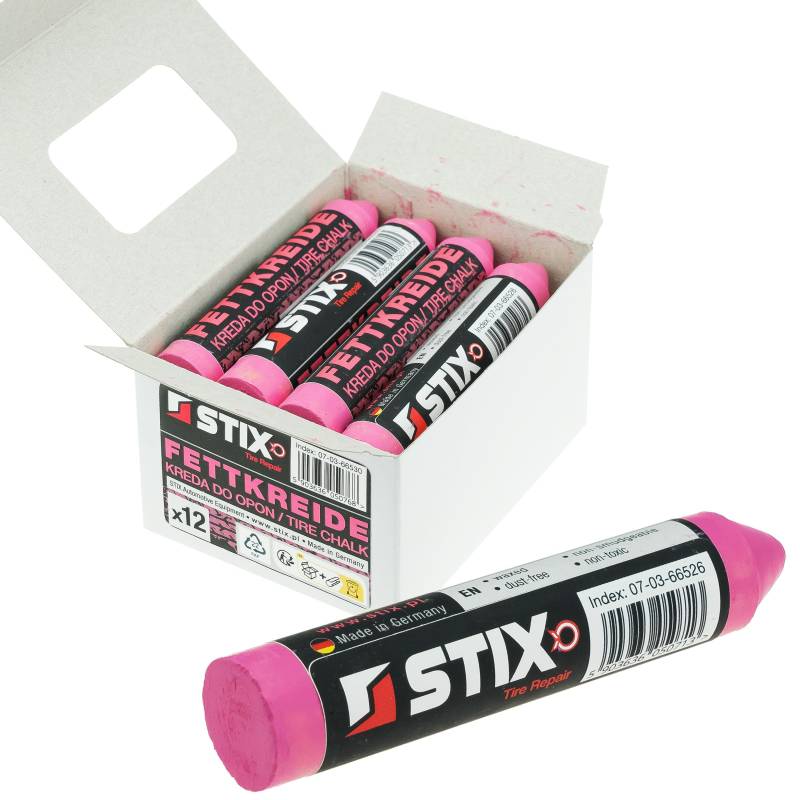 Stix Automotive Equipment 12x Reifenkreide Fettkreide Rosa Reifenkennzeichnung Marker Markierungskreide von Stix