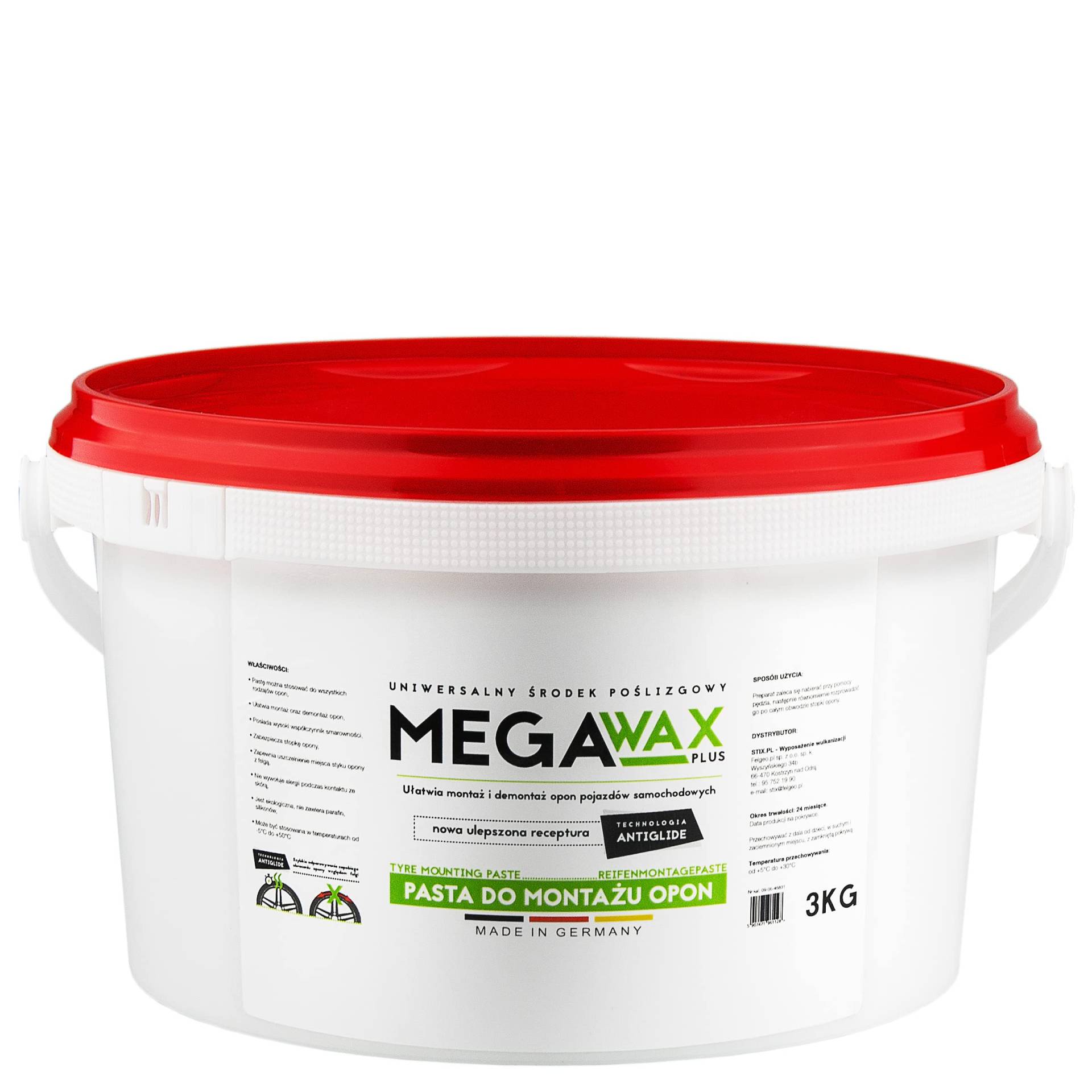 Stix Reifenmontagepaste 3 kg Mega Wax Reifen Montierpaste Montagepaste Paste Montage Werkstatt von Stix