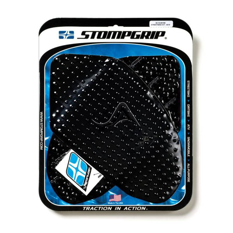 STOMPGRIP Traction Pad Tankpad Volcano für Honda CBR 600 F Bj. 2000-2006, Typ: PC35, Farbe: Schwarz von Stompgrip