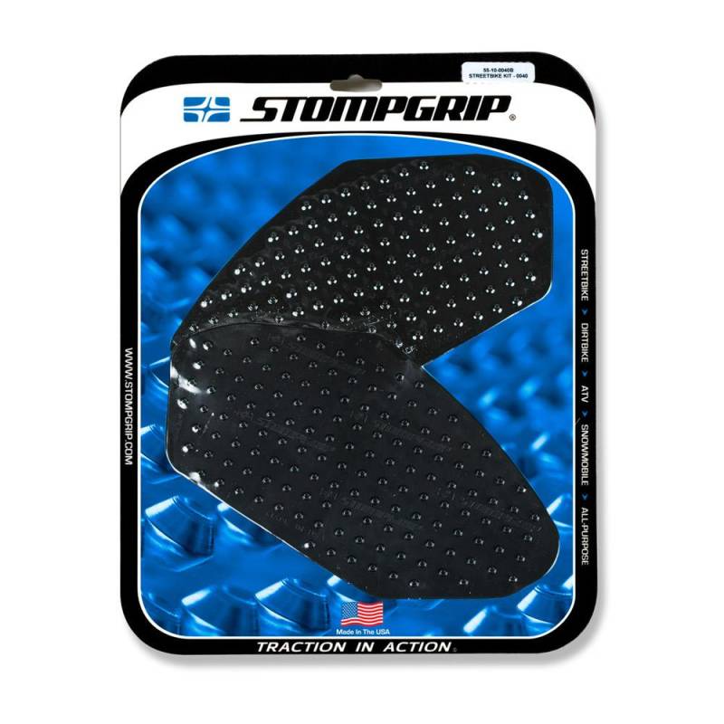 STOMPGRIP Traction Pad Tankpad Volcano für Kawasaki Z 650 /Ninja 650 Bj. 2017-2022, Farbe: Schwarz von Stompgrip