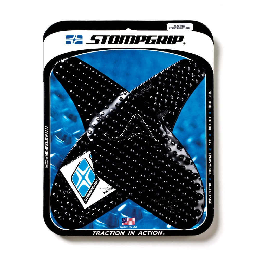 STOMPGRIP Traction Pad Tankpad Volcano für Kawasaki ZX-10R Ninja Bj. 2004-2007, Farbe: Schwarz von Stompgrip