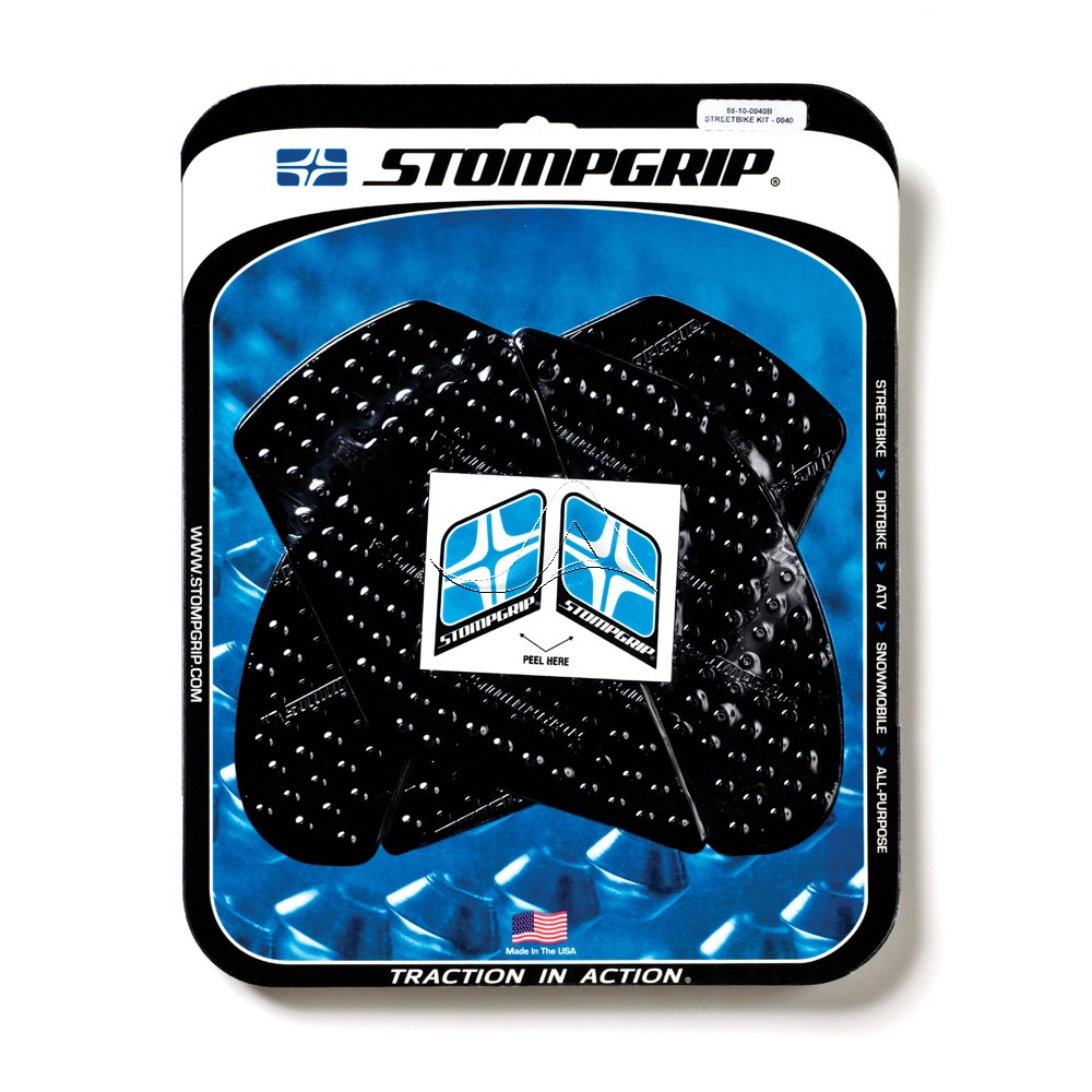 STOMPGRIP Traction Pad Tankpad Volcano für Kawasaki ZX-10R Ninja Bj. 2011-2015, Farbe: Schwarz von Stompgrip