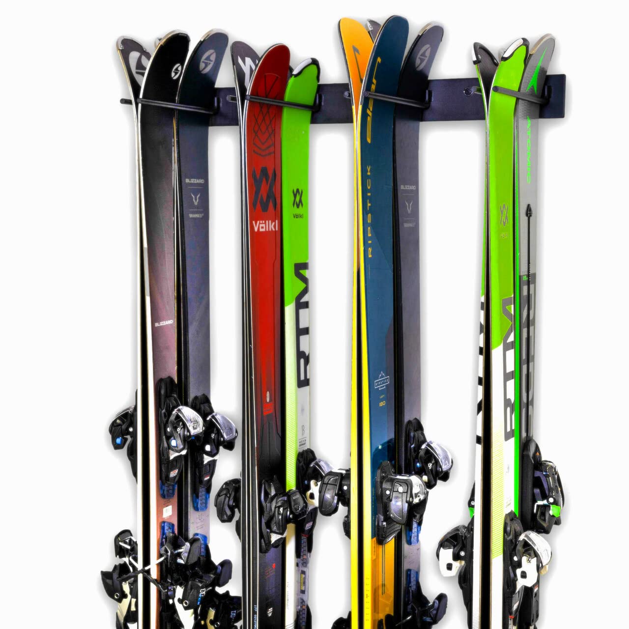 StoreYourBoard Ski-Wandhalterung für 8 Paar Skihalterungen für Heim- und Garagen-Ski aus Stahl (Schwarz) von StoreYourBoard