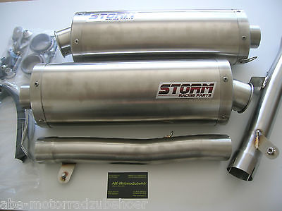 Sport Auspuff Edelstahl Oval Storm by MIVV Honda CBR 1100 XX Bj. 1997-2006 mit ABE von Storm