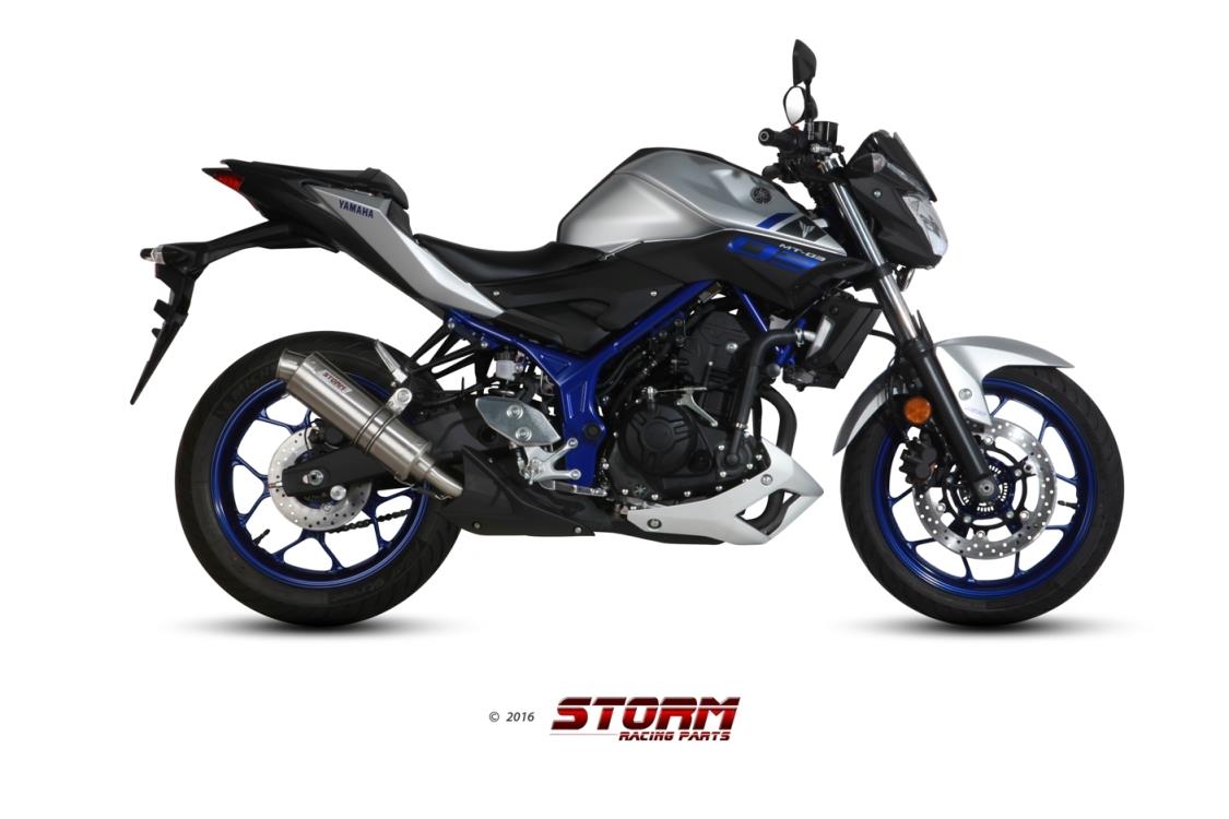 Sport Auspuff GP Storm by MIVV Yamaha MT-03 320 Bj. 2016-2018 EURO-3/EURO-4 Typ: RH07 +ABE von Storm