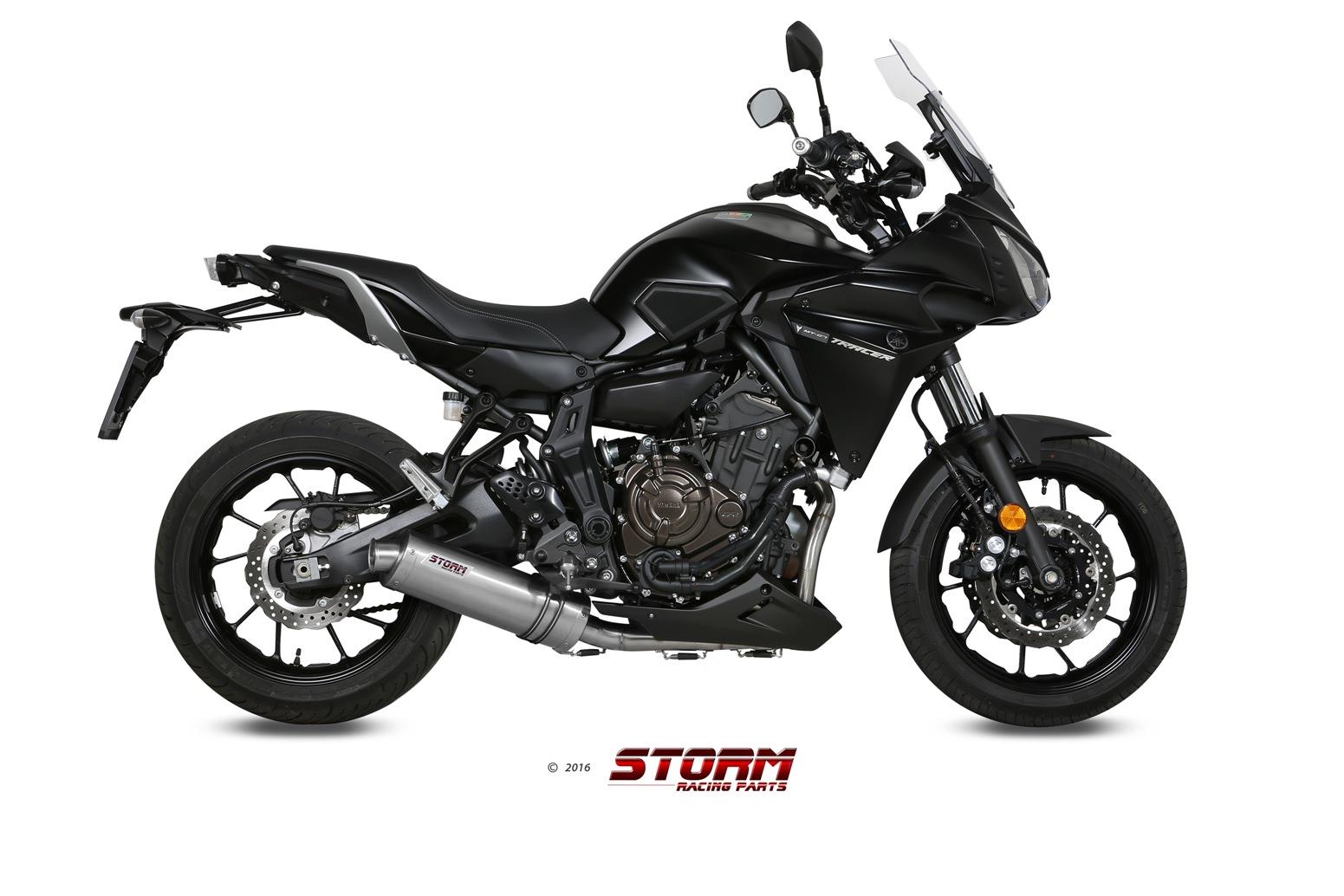 Sport Auspuff Komplettanlage OVAL Storm by MIVV Yamaha Tracer 700 Bj. 2016-2018 EURO-3/EURO-4 +ABE von Storm