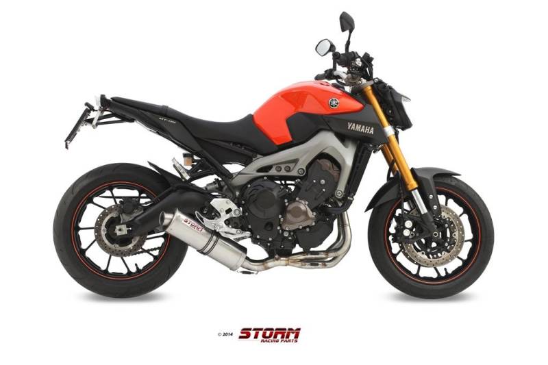 Sport Auspuff Komplettanlage Oval Storm by MIVV Yamaha MT-09 Bj. 2013-2020 EURO-3 / EURO-4 +ABE von Storm