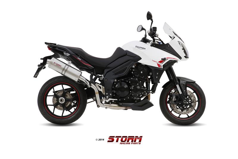 Sport Auspuff Oval Storm by MIVV Triumph Tiger 1050 Sport Bj. 2013-2016 mit ABE von Storm