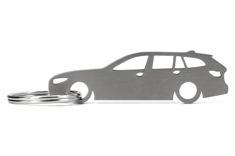 CarShape Schlüsselanhänger aus Edelstahl Modellauto Silhouette - Kompatibel mit G21 5´er Touring Series von Streetculture