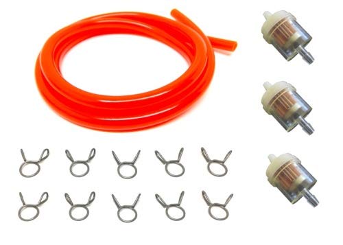 Benzinschlauch Rot Federklemme Benzinfilter Set passend für Roller/Mofa/Moped/Universal von Streetparts 24