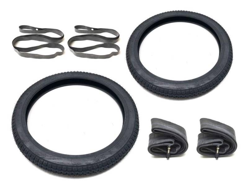 Reifen Set 2 1/4 x 16 2.25-16 (20x2,25) für Piaggio Ciao, Hercules, Simson Anhänger von Streetparts 24