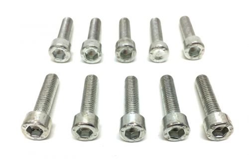 10x Innensechskant Schrauben Set M6 x 25mm Chrom passend für Roller, Motorrad, Quad, Variodeckel, Wasserpumpendeckel von Streetparts24