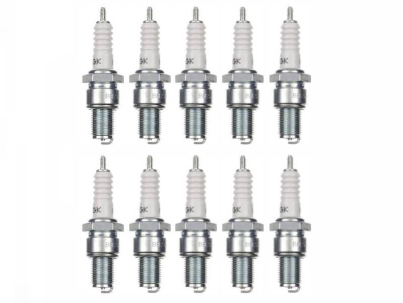 10x Zündkerze B8ES Zündkerzen Set 10 Stück 10er Pack für Motorrad/Roller kompatibel für: 0241248534 0241248538 0241248543 W240T2 W250T2 W260T20 W3C W3CC W4C W4C1 W4CC W4CPX von Streetparts24